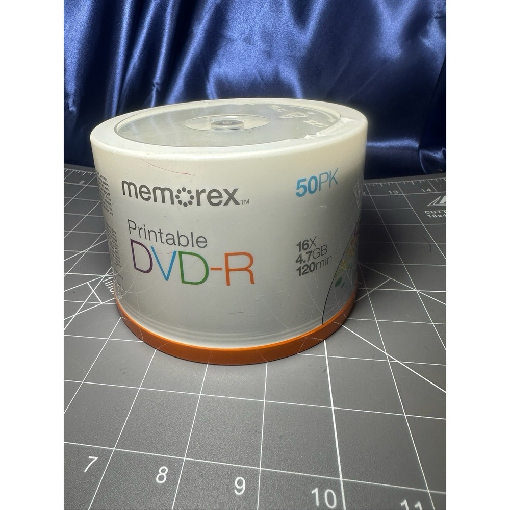 NEW Memorex 4.7Gb 16x Printable DVD-R 50-Pack 120 Minute Recordable  SEALED